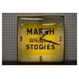 Marsh Stogies PAM bubble glass clock