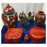 Cinnebar & cloisonne