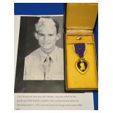 Purple heart inscribed