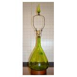 36' Blenko MCM green lamp