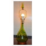36' Blenko MCM green lamp