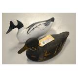 Carved wood duck decoys