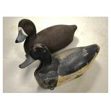 Carved wood duck decoys