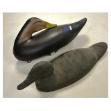 Carved wood duck decoys
