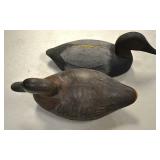 Carved wood duck decoys