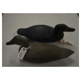 Carved wood duck decoys