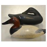 Carved wood duck decoys