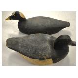 Carved wood duck decoys