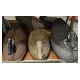 Carved wood duck decoys