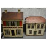 Early wood opening doll houses