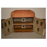 Early wood opening doll houses
