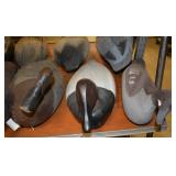 Carved wood duck decoys