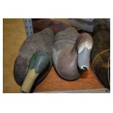Carved wood duck decoys