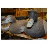 Carved wood duck decoys