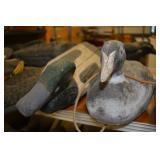 Carved wood duck decoys