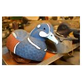Carved wood duck decoys