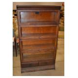 Oak 4 stack barrister bookcase