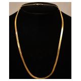 14K gold 20' herringbone chain