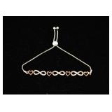 10K rose gold & sterling bracelet
