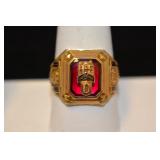 10K gold men's class ring