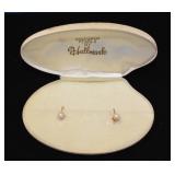 10K gold pearl earrings