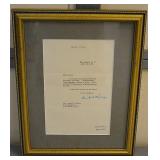 President Herbert Hoover signed letter