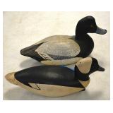Carved wood duck decoys