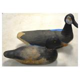 Carved wood duck decoys