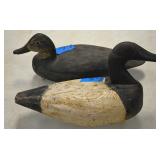 Carved wood duck decoys
