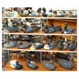 Carved wood duck decoys
