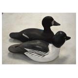 Carved wood duck decoys