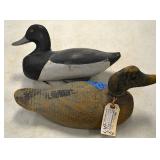 Carved wood duck decoys