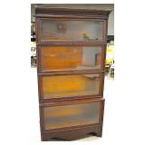 Unusual step back oak 4section barrister
