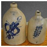 SATTERLEE & MORY FREEHAND STONEWARE 