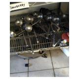 Group of laddles and scoops And round aluminum