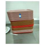 Stack of serving trays.