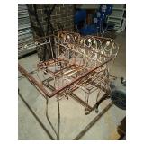 Wrought iron table and 4 chairs.  Frames only!