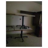 Pair of pedstal table with wood top. Tops measure