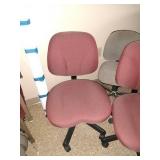 Group of 3 office chairs.