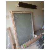 Pair of 43x59 Caradco glass window with wood frame