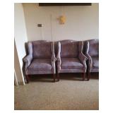 Pair of light blue chairs 3ft tall and about 2ft