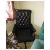 Leather office chair with nailhead detail. Some