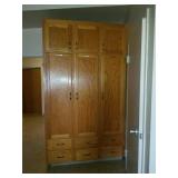 Large solid oak cabinet. 53 in wide and about 8ft