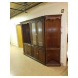 4pc dark wood lighted shelves. It does have