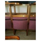 Pair of nice red cushion/wood chairs.  Great