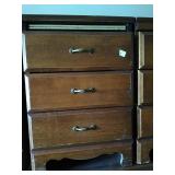 Nice bed side table with sliding tray.