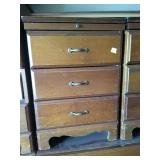 Nice bed side table with sliding tray.