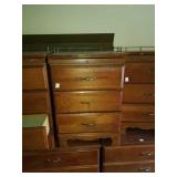 3 drawer wood side table. Approx size 1ftx 10in x