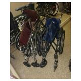 Pair of wheelchairs. 1 invacare and 1 excel