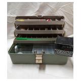 Plano Tackle Box & Zebco Reel. Tackle box has